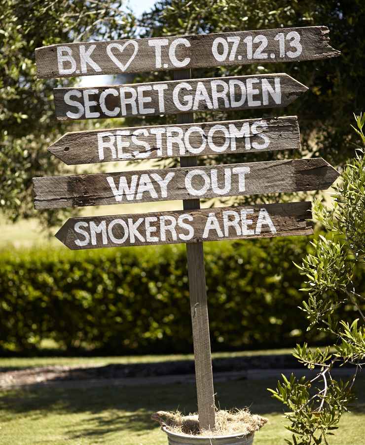 Wedding Venue Signs - Trent and Brooke's Wedding at Private Residence
