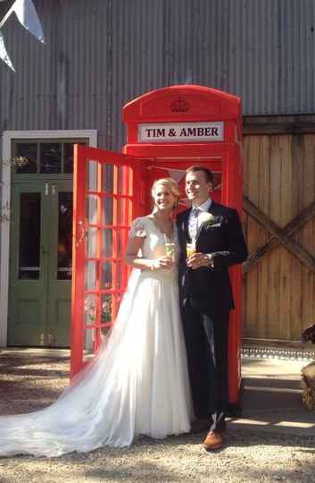 Timothy & Amber at The BarnTim&Amber phonebox.jpg