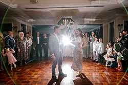 lyrebird falls luxe relaxed wedding forrest first dance back flashed glitter dress