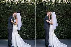 Traditional Luxe Wedding Quat Quatta ceremony bride + groom first kiss
