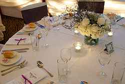 Table Setup for Weddings at Club Rose Bay