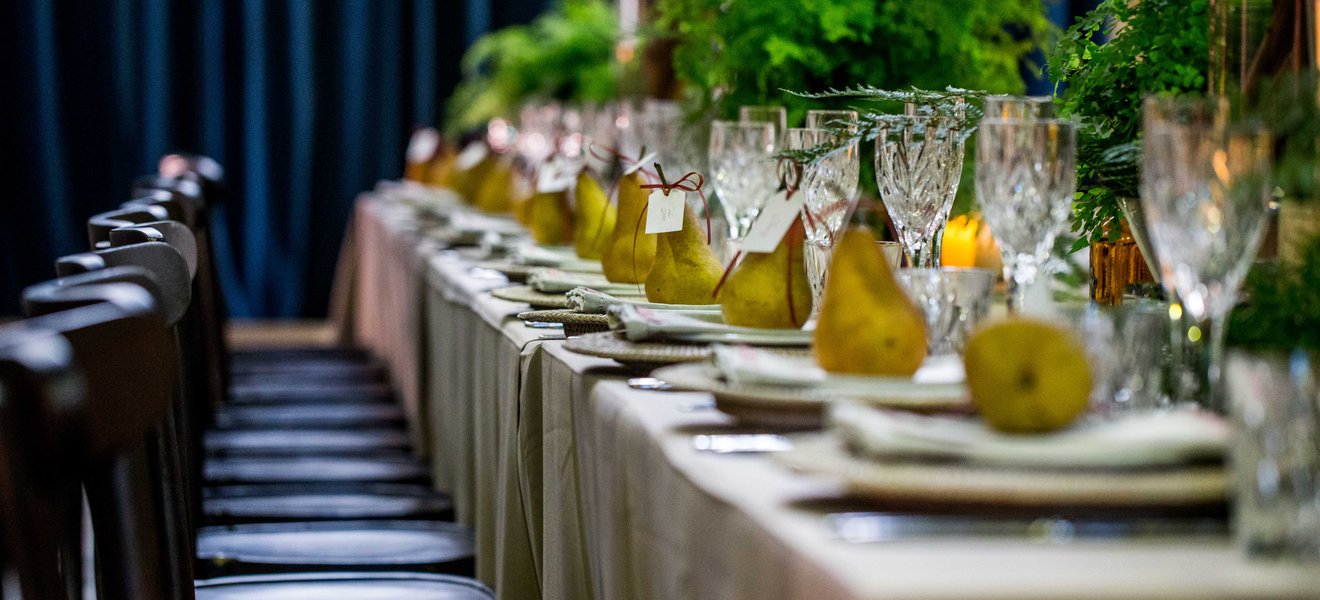Elegant Table Setup - Sandy & Rod's Wedding at Great Hall University