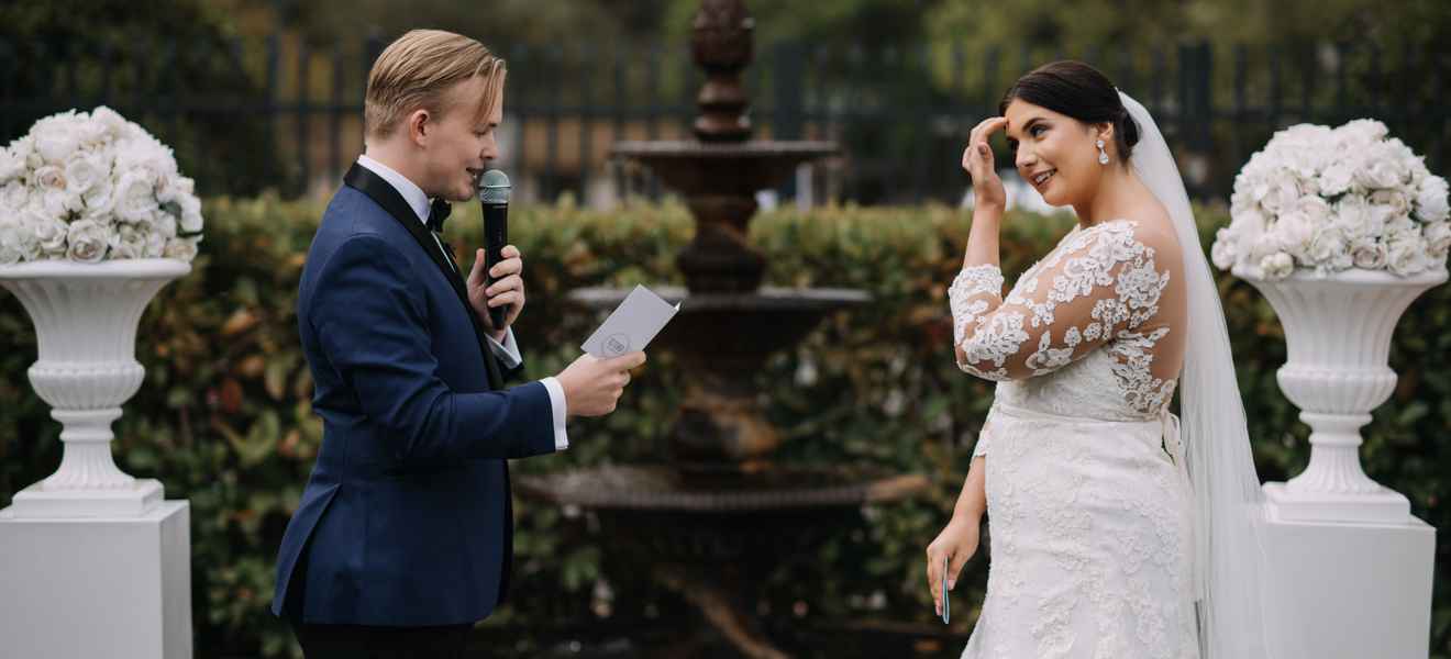 Rachel and Sean at Hotel Kurrajong