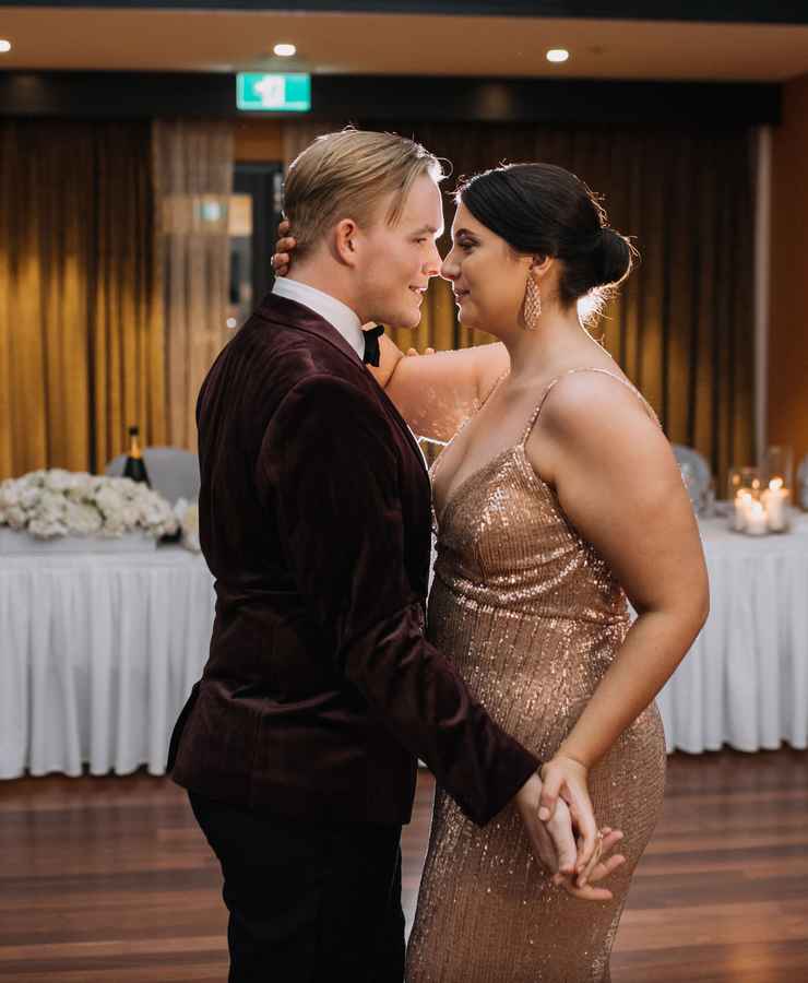 Rachel and Sean at Hotel Kurrajong