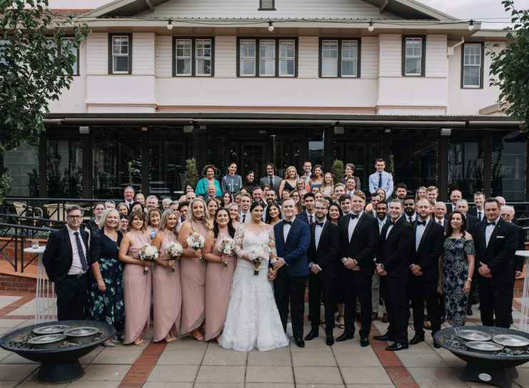 Rachel and Sean at Hotel Kurrajong