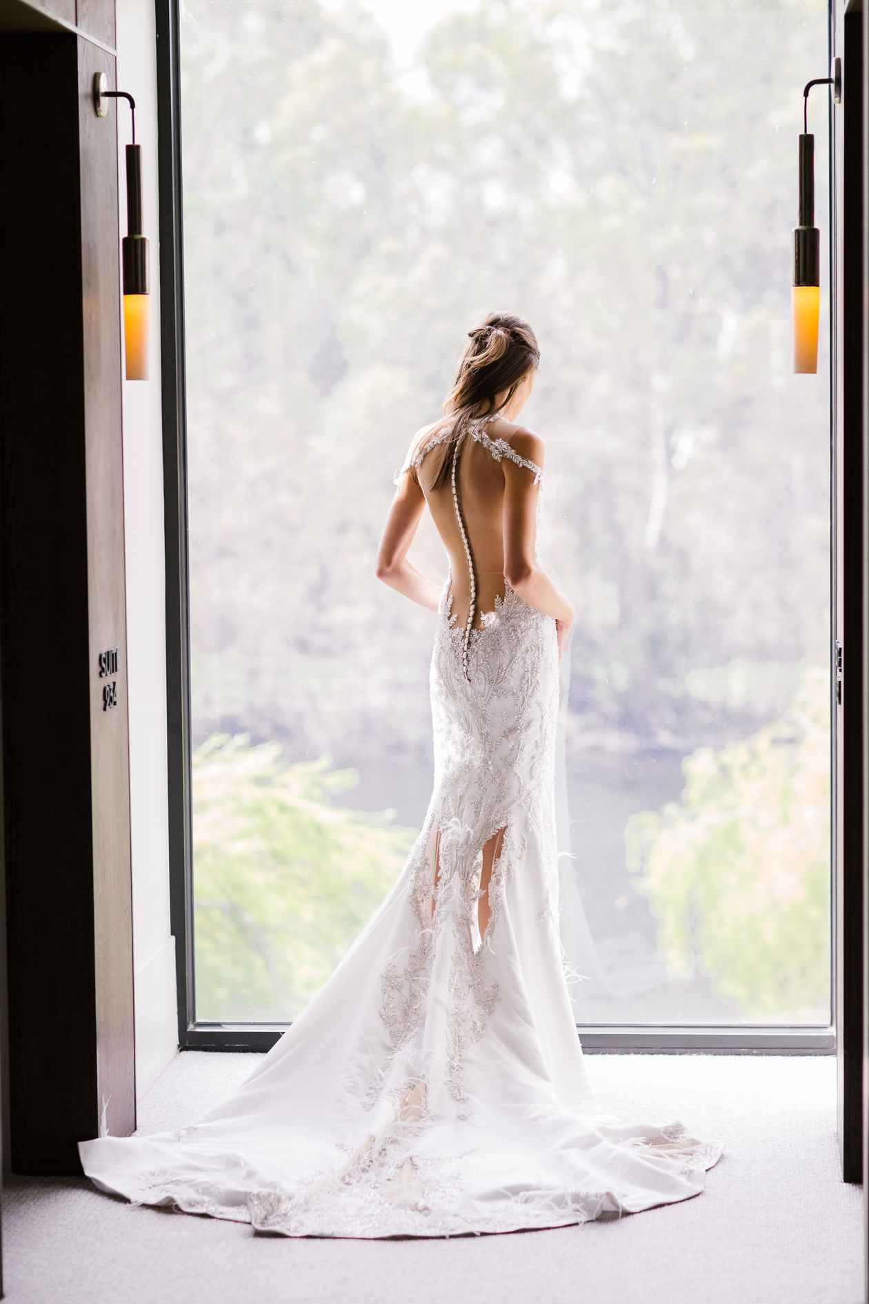 Charlotte's Wedding Dress at Mitchelton Winery