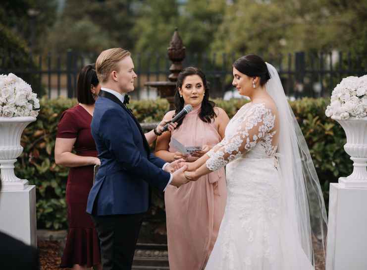 Rachel and Sean at Hotel Kurrajong