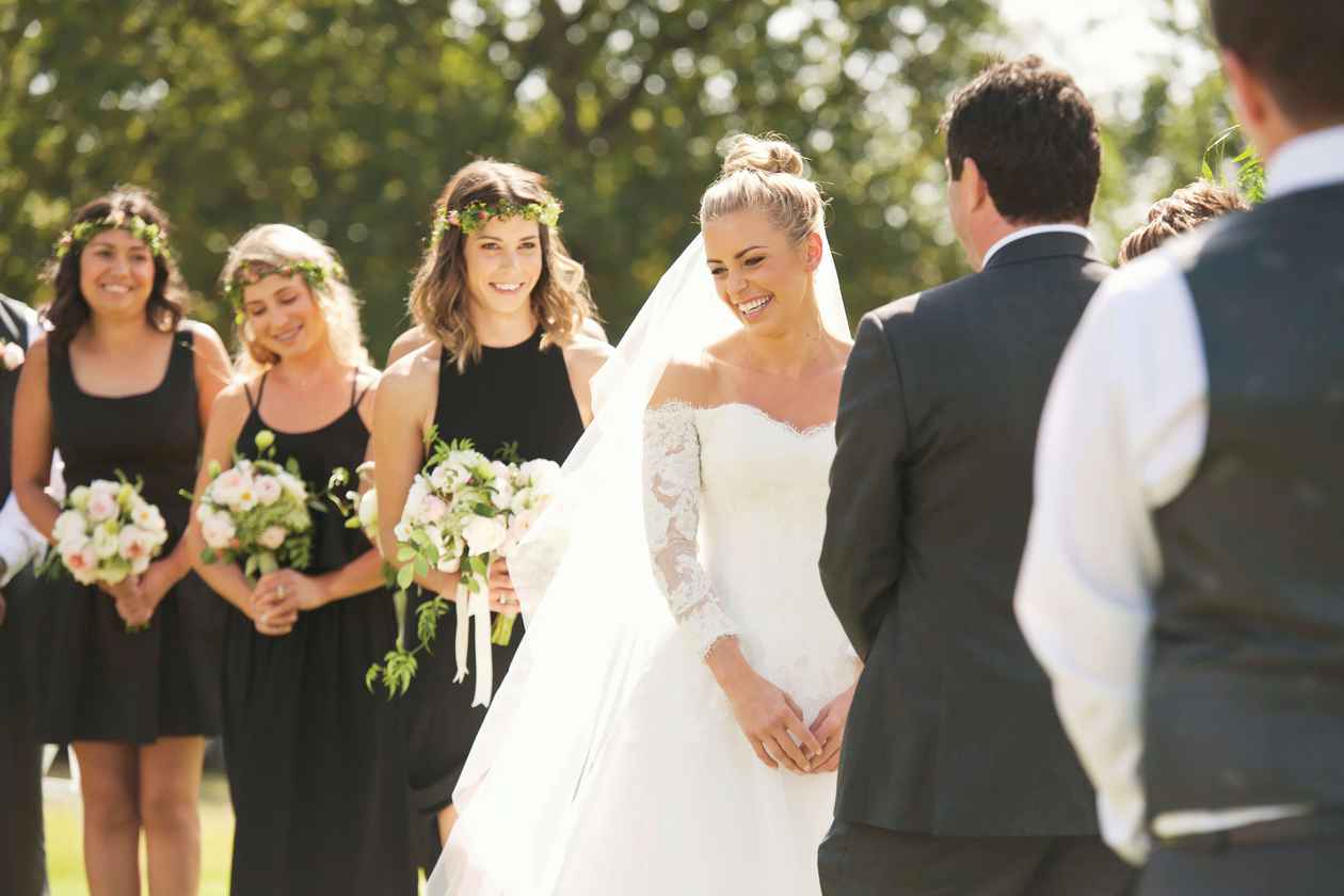 Wedding Ceremony - Nicole & James' Wedding at The Barn The Briars