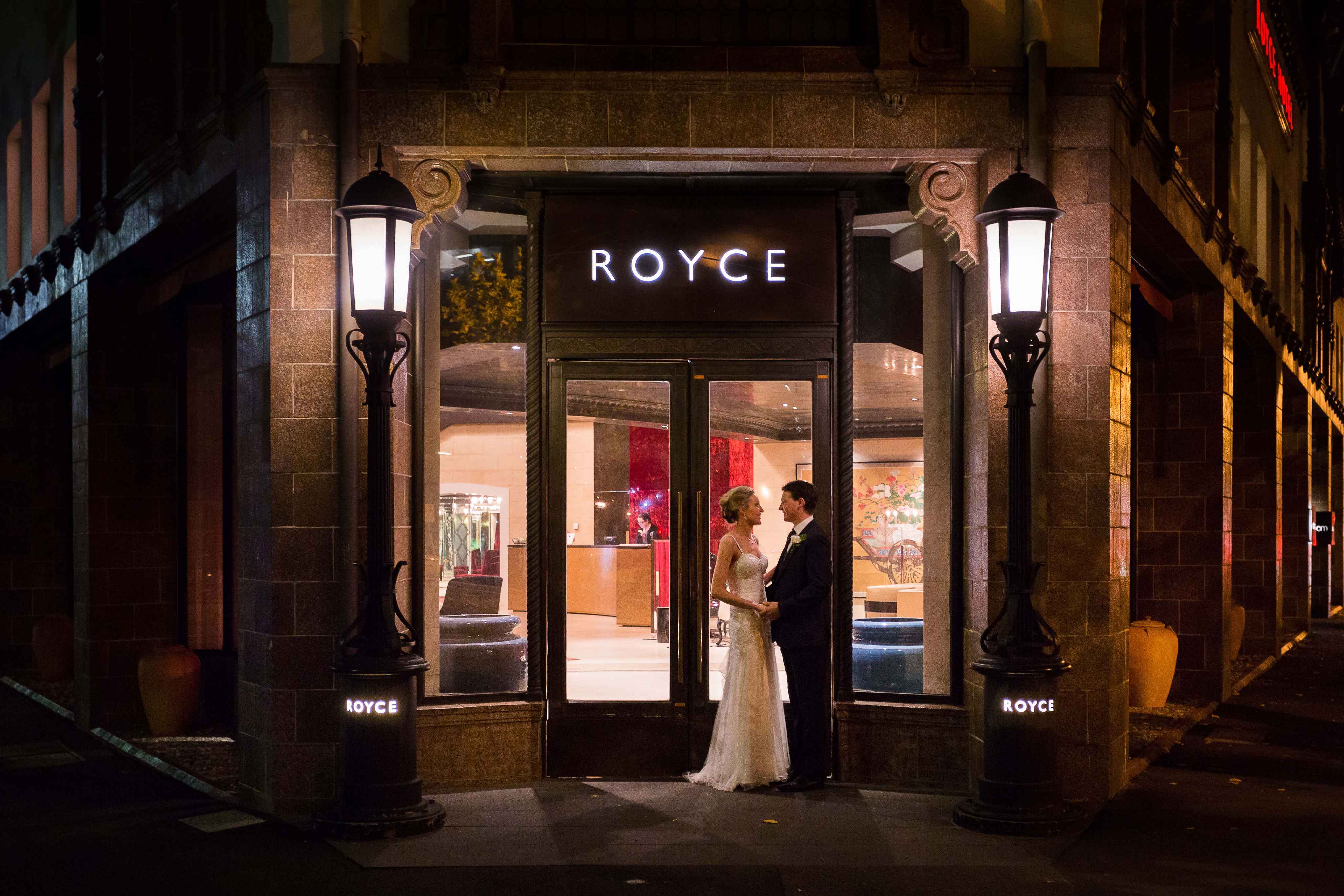 Sophie and Charlie at Royce Hotel