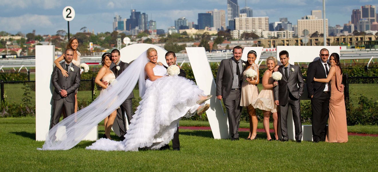 Christina and John at Flemington The Event Centre