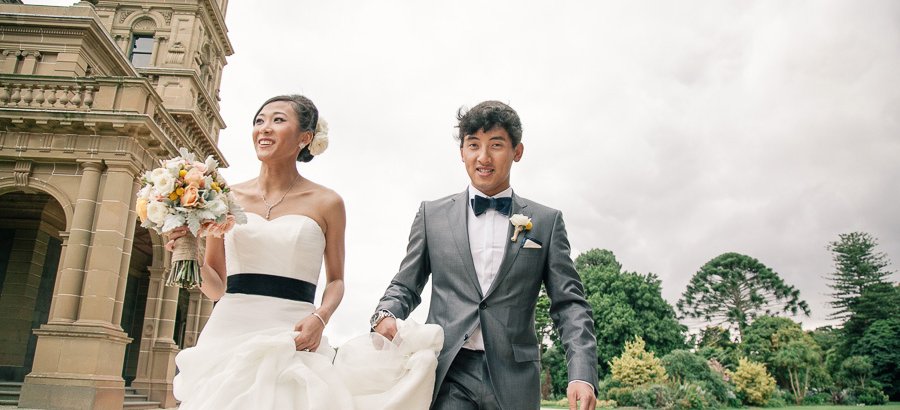 Alice and Kien at Mansion Hotel & Spa at Werribee Park