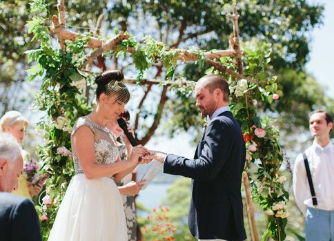 Claudia and James at White Pavilion, Nielsen Park