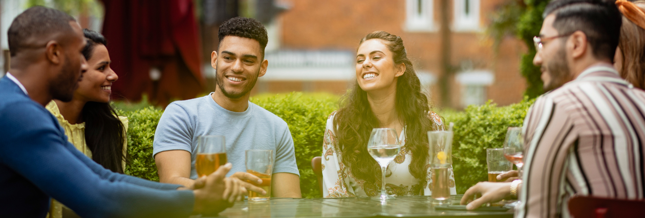 couple meeting friends