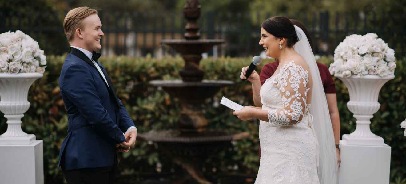 Rachel and Sean at Hotel Kurrajong