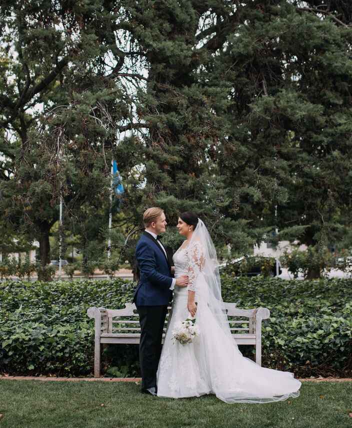 Rachel and Sean at Hotel Kurrajong