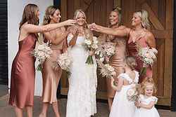 Female Wedding Entourage at All Smiles Sorrento Beach Weddings