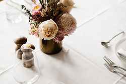 Wedding Flower Table Setup - The Calile Hotel at Real Weddings