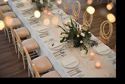 Wedding reception dinner at Kamala Bay Lawn