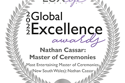 Most Entertaining MC (NSW) - LuxLife Global Excellence Awards 2022 - Nathan Cassar, Master of Ceremonies