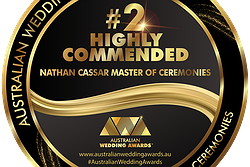 2nd Place Best Wedding MC (Nationally) - Australian Wedding Awards 2022