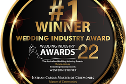 Winner - Best Master of Ceremonies (Western Sydney) 2022 - Wedding Industry Awards - Nathan Cassar, Master of Ceremonies
