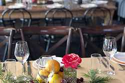 Wedding Table Setup - Olleyville at Shaw Vineyard
