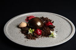 Gourmet wedding menu showcasing fresh ingredients and refined presentation at San Remo Ballroom.
