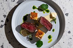 Beautifully plated entrée showcasing the wedding menu at San Remo Ballroom.