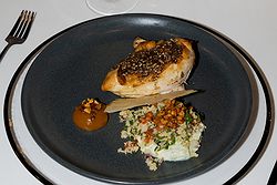 Beautifully plated entrée showcasing the wedding menu at San Remo Ballroom.