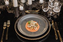 Wedding reception cuisine prepared and served at San Remo Ballroom, Melbourne.