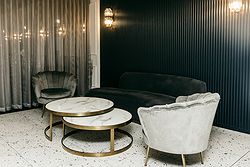 Sophisticated event lounge at San Remo Ballroom for wedding receptions and private functions.