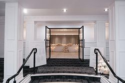 Terrazzo Lounge at San Remo Ballroom, an inviting space for pre-reception drinks and wedding celebrations.